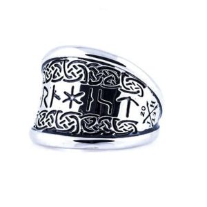 Jernhest Balder Silverring Stål.