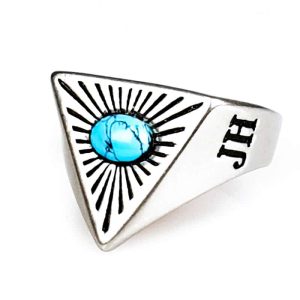 Jernhest Tuker Silverfärgad Ring.