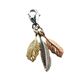 925 sterlingsilver trikolor fjäderhänge för westernhalsband