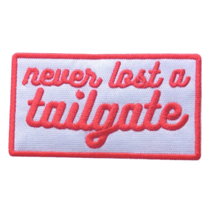 Aldrig förlorat en tailgate western broderad patch