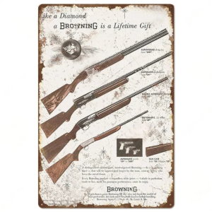 Browning cowboy metallväggplåt gevärdesign