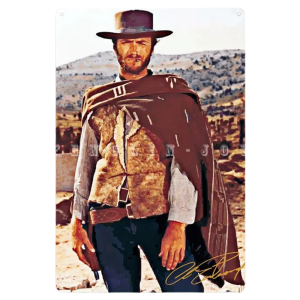 Clint eastwood vintage cowboy metallväggplatta
