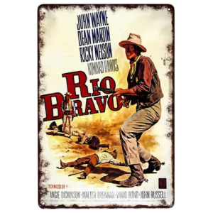 Cowboy metallväggplatta rio bravo design