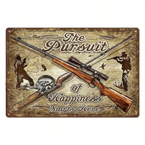 Cowboy metallväggplatta strävan efter lycka design