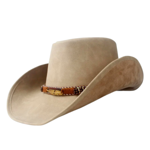 Cowboyhatt med fjäderdetalj