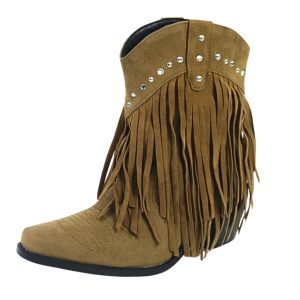 Dams retrofrans-tasselkängor