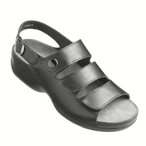 Embla Damsandal Ergoflex Svart med hälrem