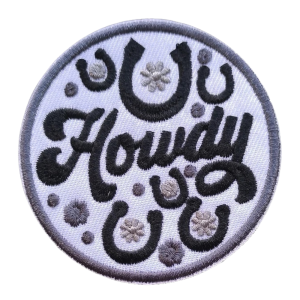 Hej hästskos cowboy broderad patch