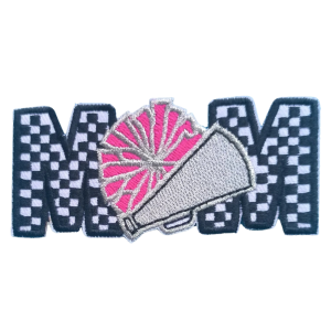 Heja-mamma rutiga cowboy broderad patch