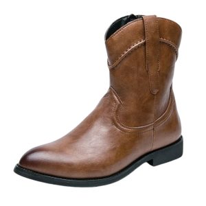Herr camel western ankelboots klassisk cowboystil