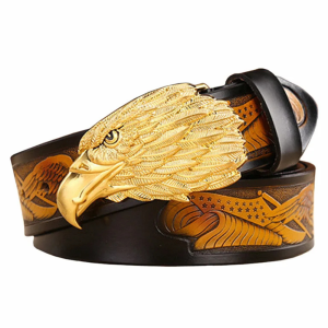 Herr western örnspänne äkta läderbälte