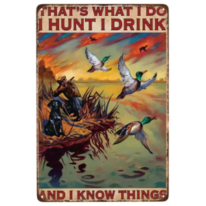 Jag jagar jag dricker western metallväggplatta