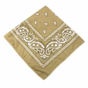 Khaki western paisley bandana