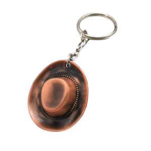 Klassiskt cowboyhatt västerländsk nyckelring