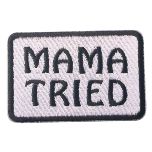 Mama tried cowboy strykt på broderad patch