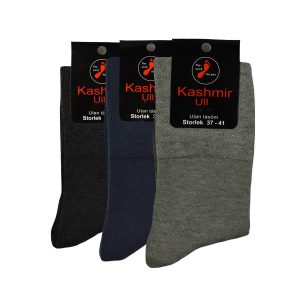 Markoma 3-pack Strumpor Kashmirull Lös Resår Mörk Mix