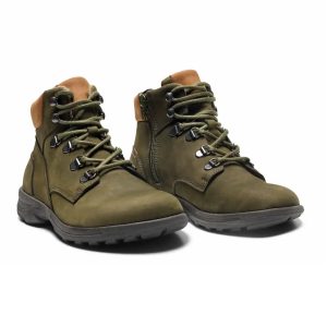 New Feet Grace Känga med dragkedja Oliv