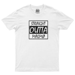 Straight Outta Malmø Tee Vitt.