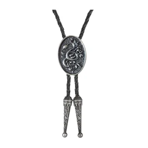 Orm och blommig western bolo tie halsband