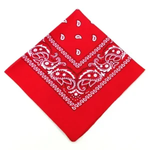 Röd western paisleymönstrad bandana