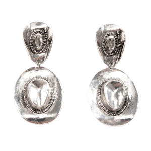 Western cowboyhatt hängörhängen i guld och silver