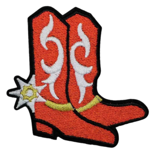 Westernsporre cowboy boots med broderad lapp