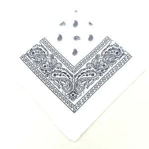 Vit western paisleymönstrad bandana