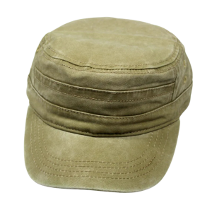 Western vintage tvättad bomull militär platt keps justerbar