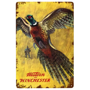 Winchester fasanjakt västlig metallväggplatta