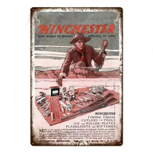 Winchester tools vintage metallväggplatta