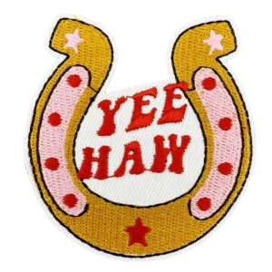 Yee haw hästsko cowboy broderad lapp